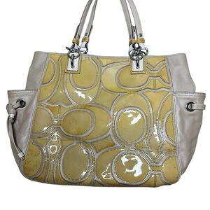 Coach Cream Yellow Women's Bag Purse Large